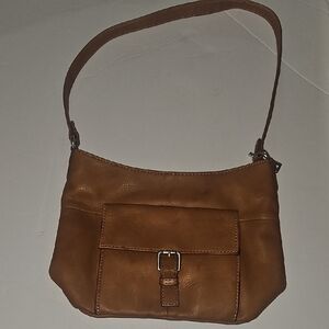 Fossil Tan Latch Shoulder Bag
